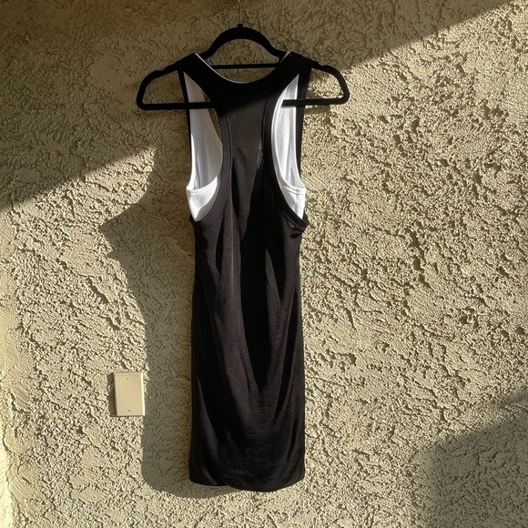 ALEXANDER WANG.T Layered Ribbed Jersey and Stretch-Knit Mini Tank Dress MEDIUM - Picture 7 of 14